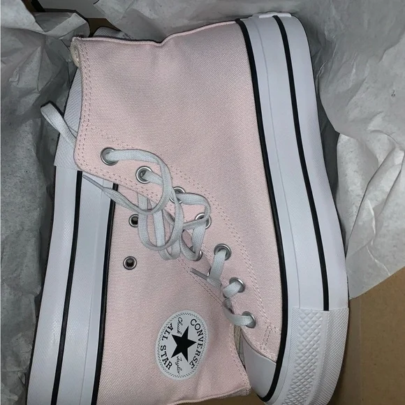 Converse Women's Pink High-Top Sneakers - Picture 1 of 1